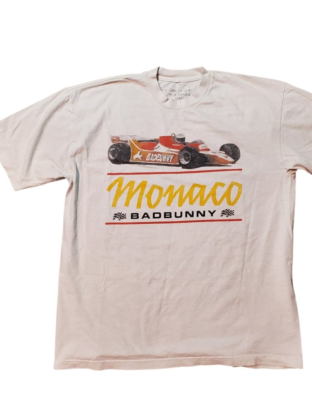Bad Bunny Monaco Racing Graphic Tour Shirt Merch - Large